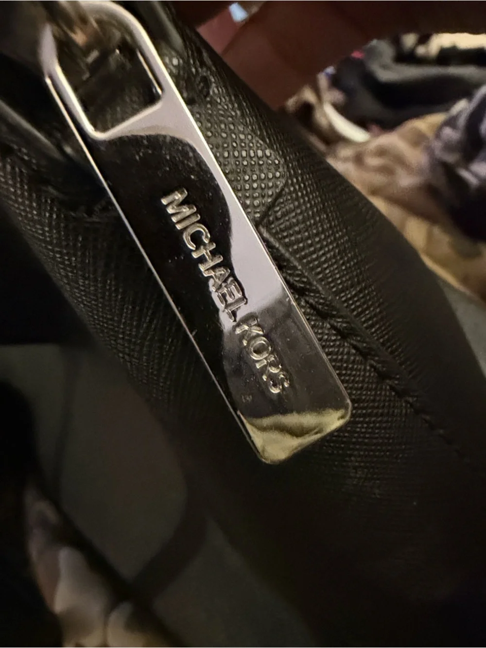 Michael Kors Black Leather Satchel